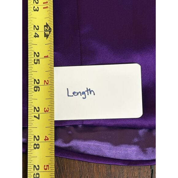 Retrofête Janessa Royal Purple Satin Mini Dress Medium - Picture 9 of 9